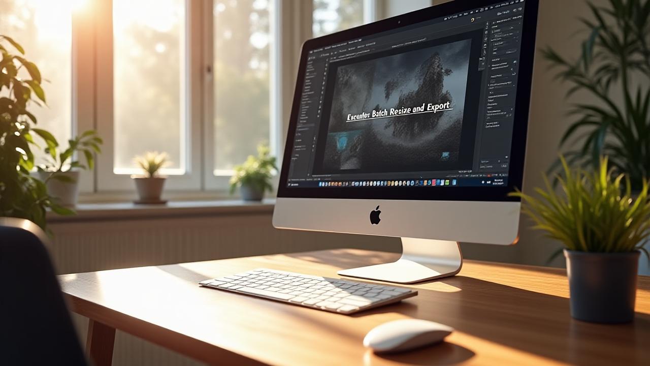Graphic designer using natural language commands to control Photoshop
